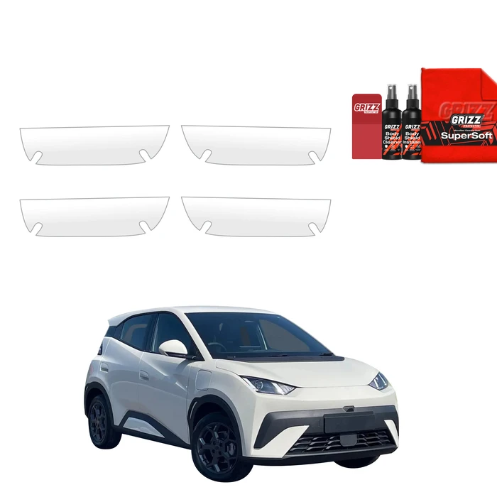 GrizzGlass BodyShield Protective film under door handles for BYD Dolphin Surf (2026) [4in1]