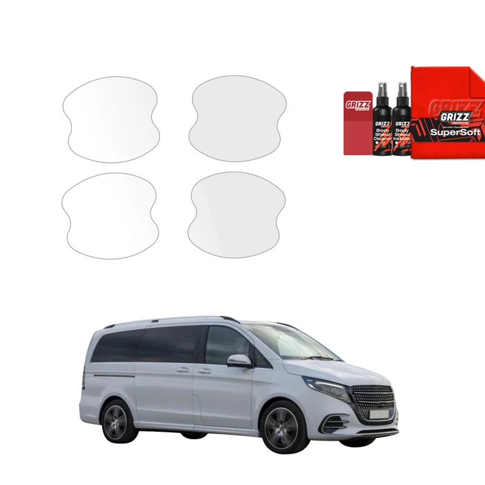 GrizzGlass BodyShield Protective film under door handles for Mercedes V-Class (2025-2026) [4in1]