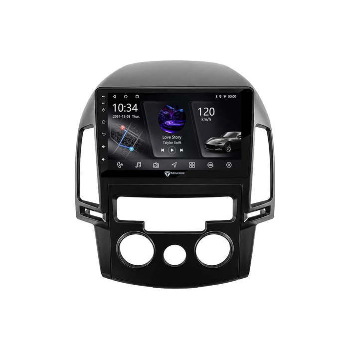 VenCore 3236-10005-0799B Οθόνη Multimedia Android 15 9" IPS για Hyundai i30 (2007-2012) - Μαύρη