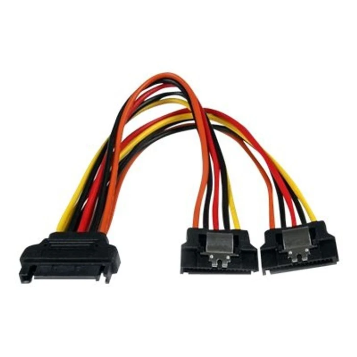Καλώδιο StarTech.com SATA Y-Power Adapter Cable with Locking Clip 15cm - S-ATA Y Splitter Power Cable M / F