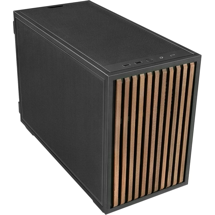LIAN LI Dan-B4 Wood Black - Μini-ITX / mATX Mesh Κουτί PC Gaming (ξύλινα στοιχεία)