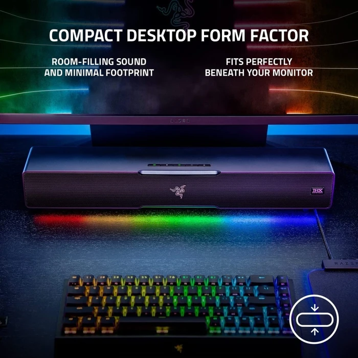 Ηχεία Υπολογιστή Razer LEVIATHAN V2 - RGB Gaming Sound Bar - THX Spatial 7.1 Audio