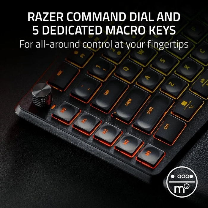 RAZER Pro Type Ergo - Split Keyboard - Low Profile - Wrist Rest - AI Prompt Master - RGB - MACROS