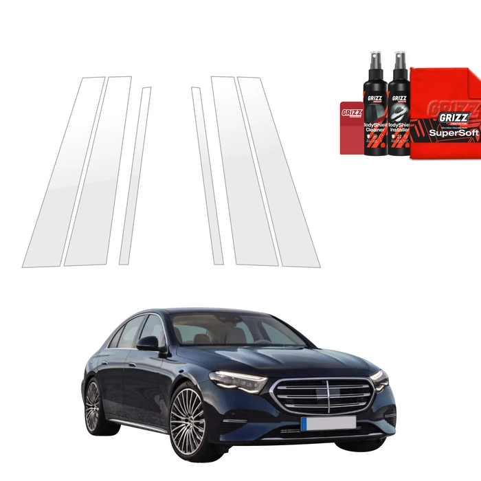 GrizzGlass BodyShield Protective pillar film for Mercedes E-Class (2016-2023) [6in1]