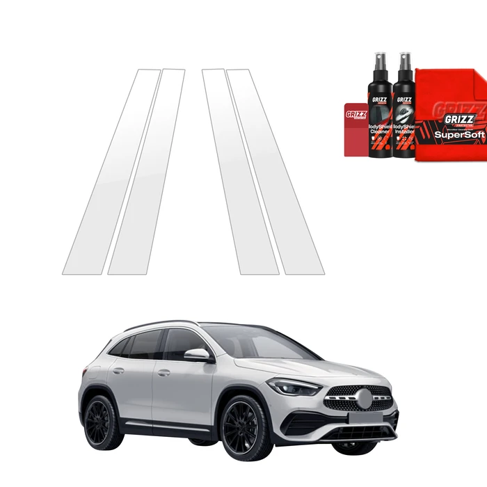 GrizzGlass BodyShield Protective pillar film for Mercedes GLA 200 (2020-2026) [4in1]