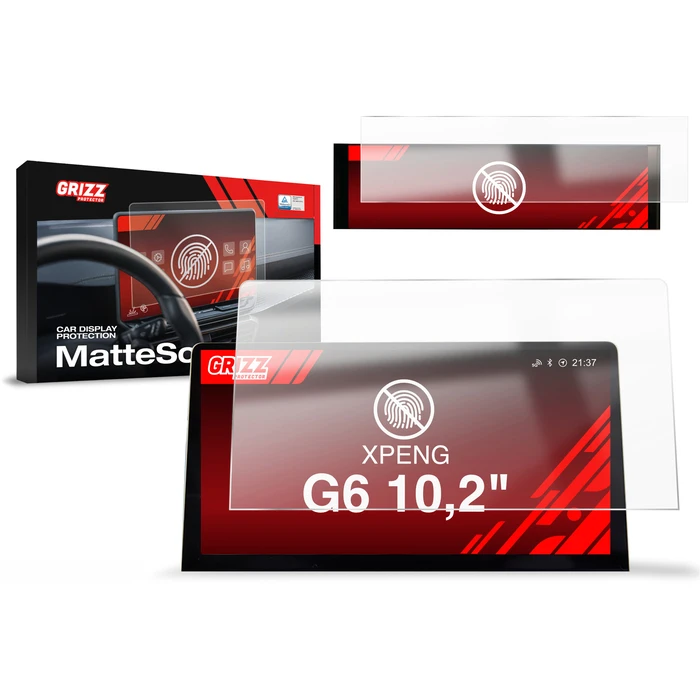 GrizzGlass CarDisplay Protection Matte film for XPENG G6 10,2" (2023-2024) [2in1]