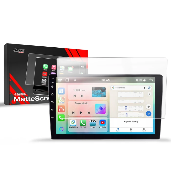 GrizzGlass CarDisplay Protection Matte film for Android Radio Allnoel A3453 9
