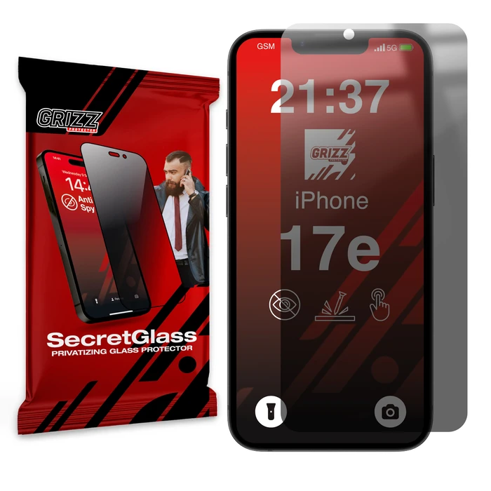 GrizzGlass SecretGlass Apple iPhone 17e / 16e