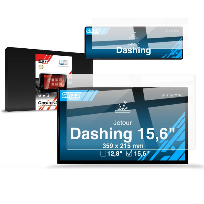 Ceramic film GrizzGlass CarDisplay Protection for Jetour Dashing 15.6" (2025-2026) [2in1]