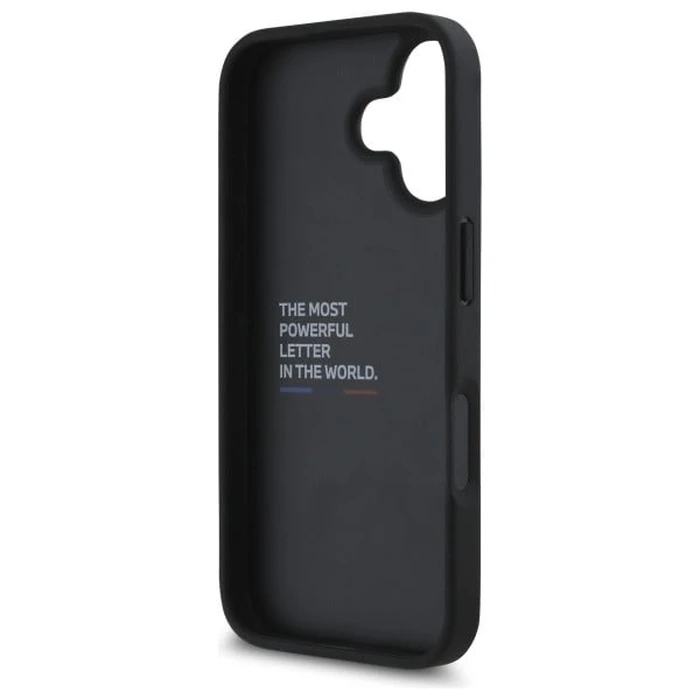 BMW Apple iPhone 16 hardcase M Grip Stand Smooth and Carbon black