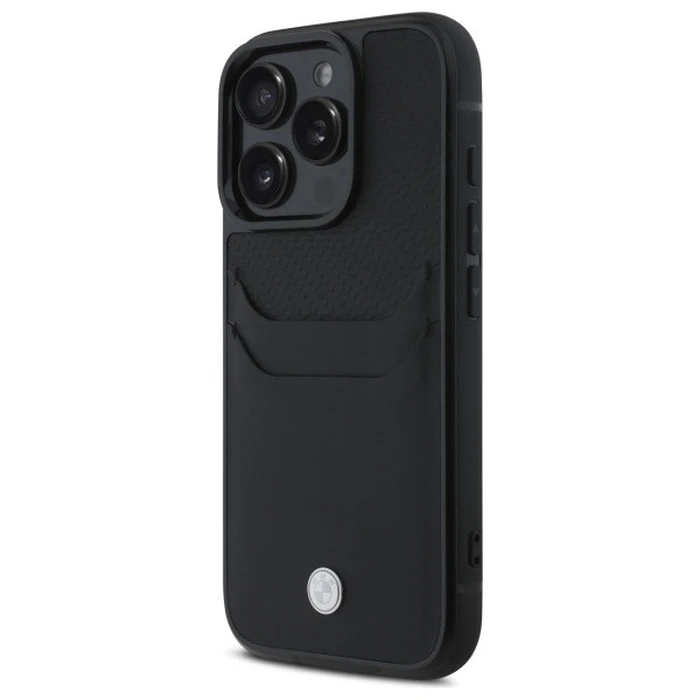 BMW Apple iPhone 16 Pro Max hardcase Sign Leather Cardslot black