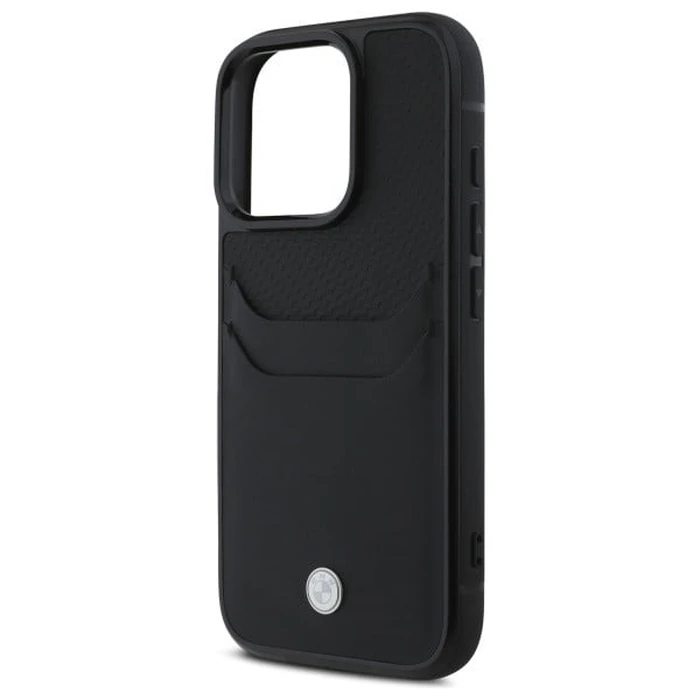 BMW Apple iPhone 16 Pro Max hardcase Sign Leather Cardslot black