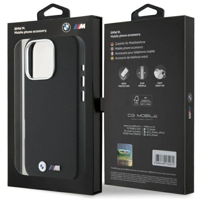 BMW Apple iPhone 16 Pro Max hardcase M Edition Kevlar wrapped metal black