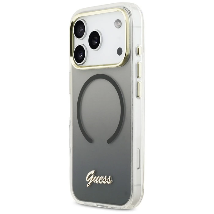 Guess IML Gradient Script Metal MagSafe Apple iPhone 17 Pro black