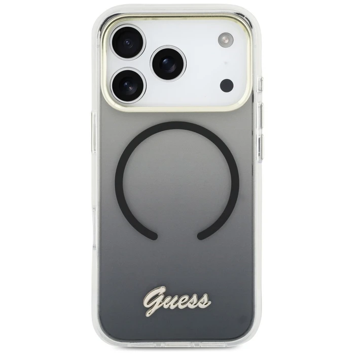 Guess IML Gradient Script Metal MagSafe Apple iPhone 17 Pro black