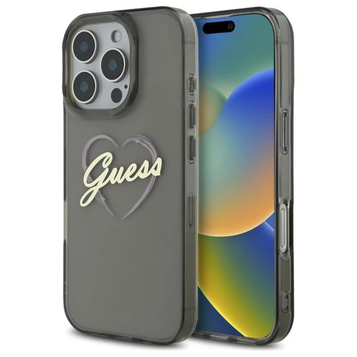 Guess Apple iPhone 16 Pro hardcase IML Heart black