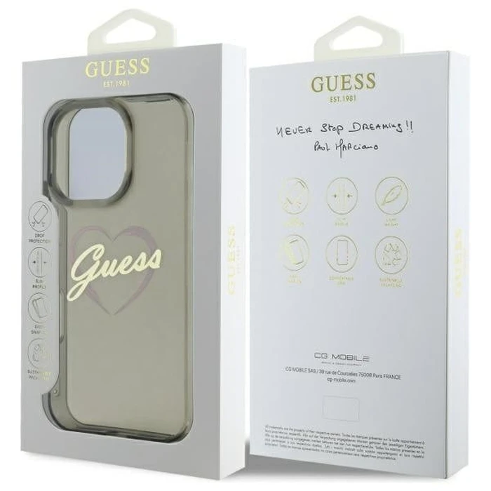 Guess Apple iPhone 16 Pro hardcase IML Heart black