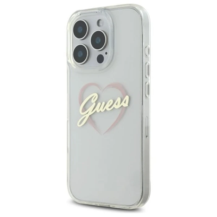 Guess Apple iPhone 16 Pro hardcase IML Heart clear