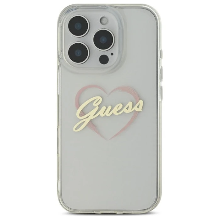 Guess Apple iPhone 16 Pro hardcase IML Heart clear