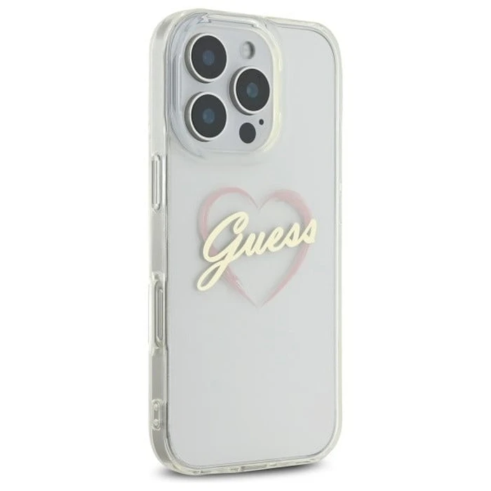 Guess Apple iPhone 16 Pro hardcase IML Heart clear