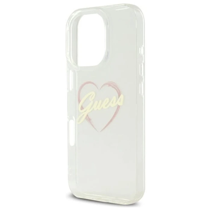 Guess Apple iPhone 16 Pro hardcase IML Heart clear