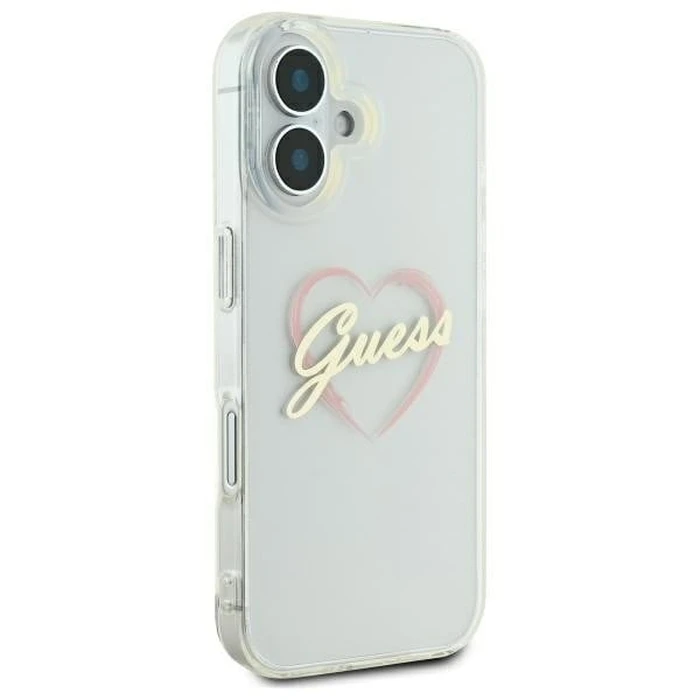 Guess Apple iPhone 16 plus hardcase IML Heart clear