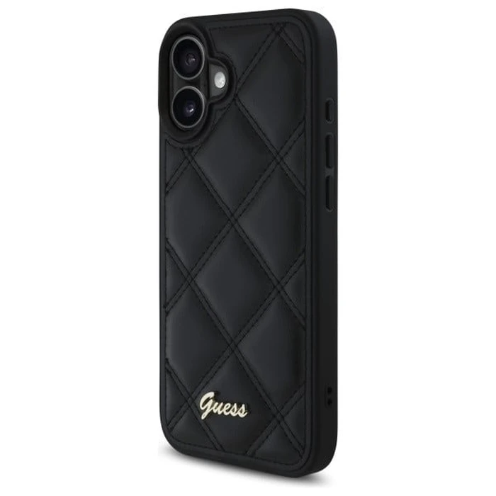 Guess Apple iPhone 16 Plus hardcase Quilted Metal Logo black