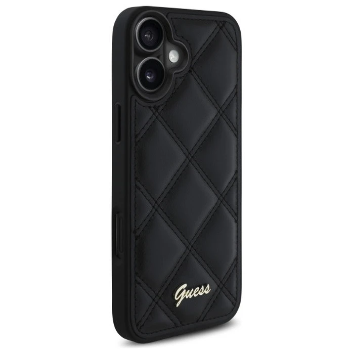 Guess Apple iPhone 16 Plus hardcase Quilted Metal Logo black