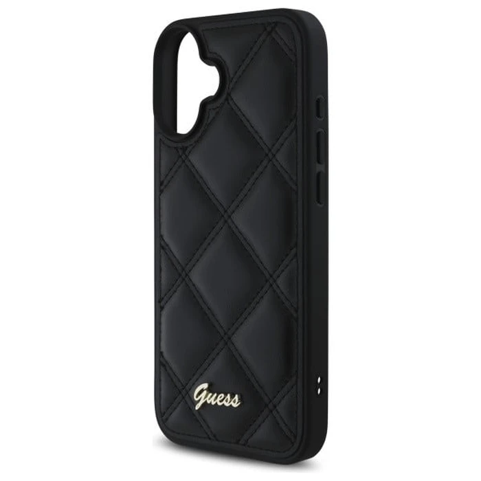 Guess Apple iPhone 16 Plus hardcase Quilted Metal Logo black