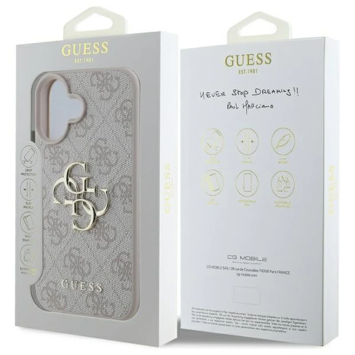 Guess Apple iPhone 16 hardcase 4G Big Logo pink
