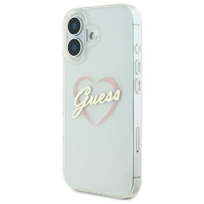 Guess Apple iPhone 16 hardcase IML Heart clear
