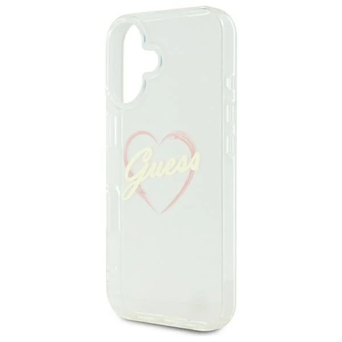 Guess Apple iPhone 16 hardcase IML Heart clear