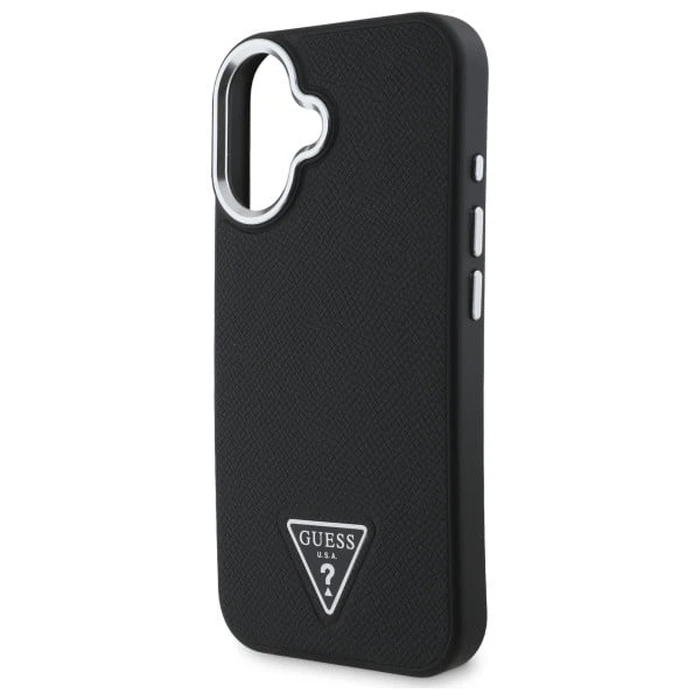 Guess Apple iPhone 16 hardcase Grained Triangle MagSafe black