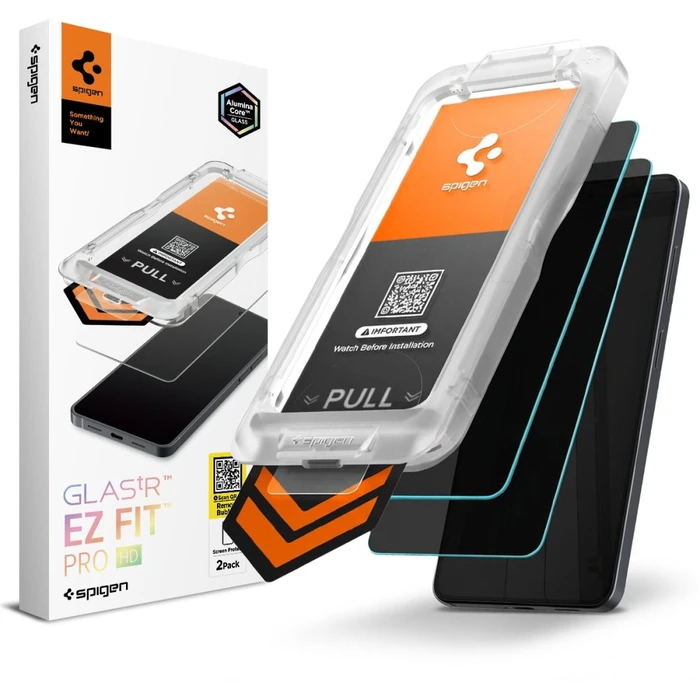Spigen Glas.tr ez Fit Pro AluminaCore HD Samsung Galaxy S26+ Plus Privacy [2 PACK]