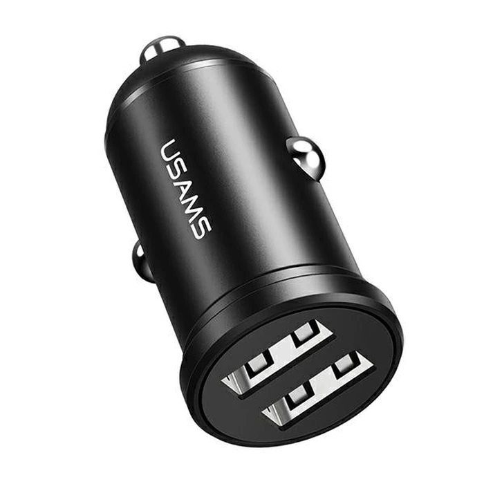 Φορτιστής Αυτοκινήτου Usams 2xusb 2,4a Black