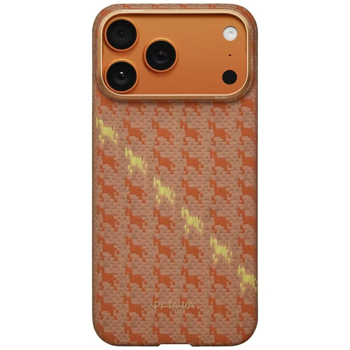 PITAKA Happiness Rides Edge Case MagSafe Apple iPhone 17 Pro Max amber