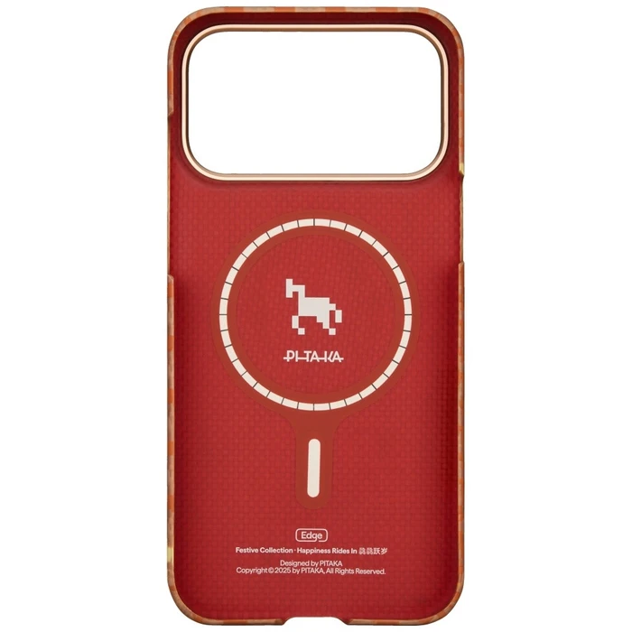 PITAKA Happiness Rides Edge Case MagSafe Apple iPhone 17 Pro Max amber