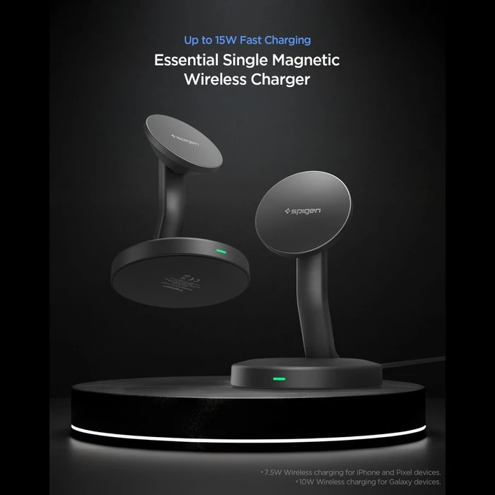 Spigen EF151MS Essential Magnetic MagSafe Wireless Charger 15W Black