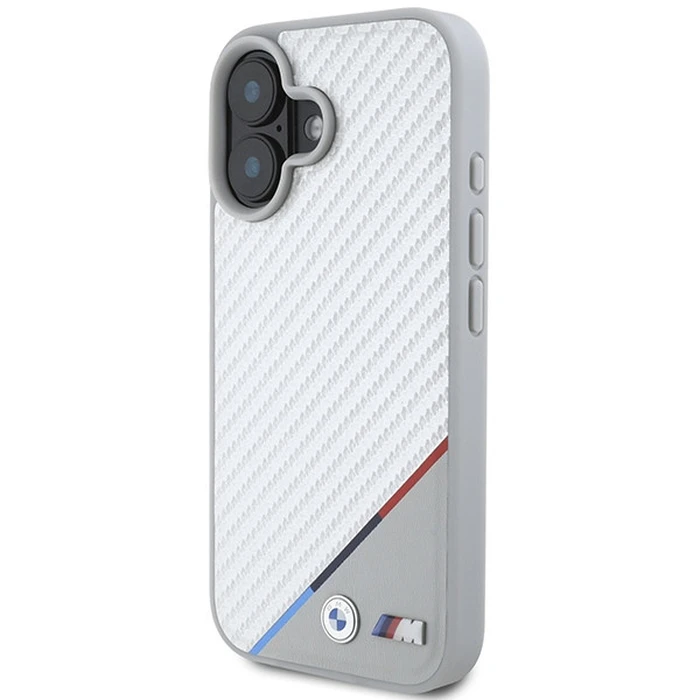 BMW Apple iPhone 16 hardcase M Carbon Tricolor Line MagSafe grey