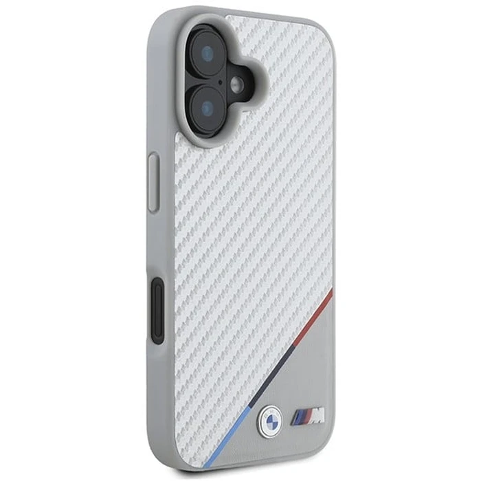 BMW Apple iPhone 16 hardcase M Carbon Tricolor Line MagSafe grey