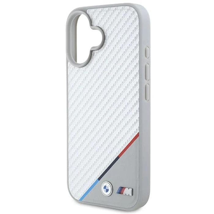 BMW Apple iPhone 16 hardcase M Carbon Tricolor Line MagSafe grey