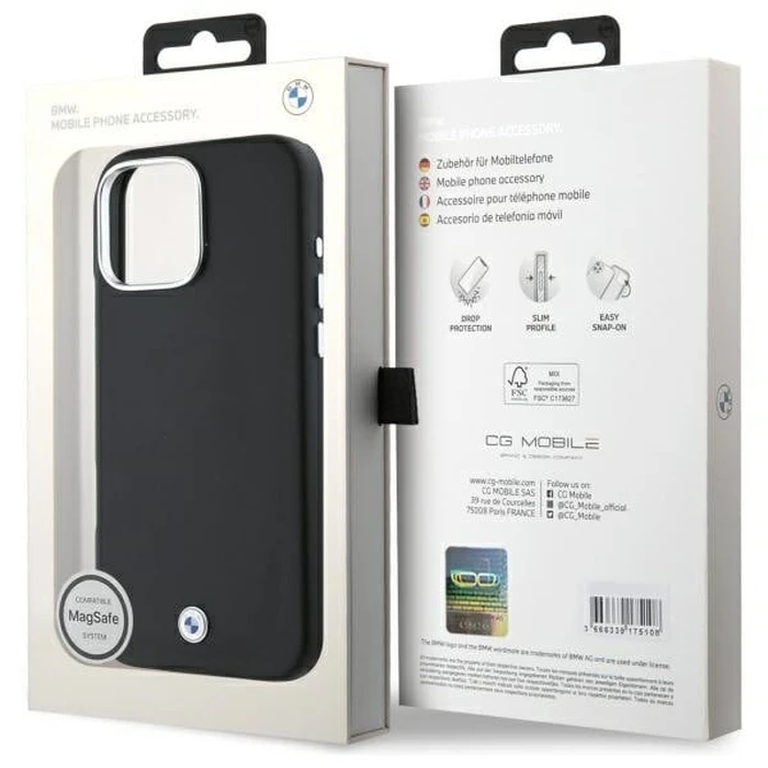 BMW Apple iPhone 16 Pro Max hardcase Sign Full Wrapped Metal MagSafe black