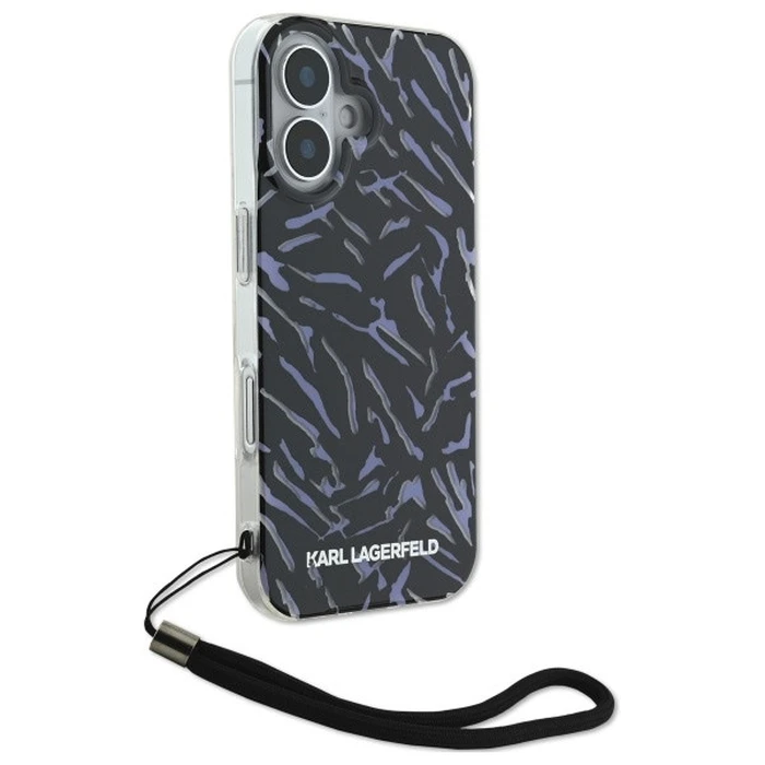 Karl Lagerfeld Apple iPhone 16 Plus Zebra With Cord purple
