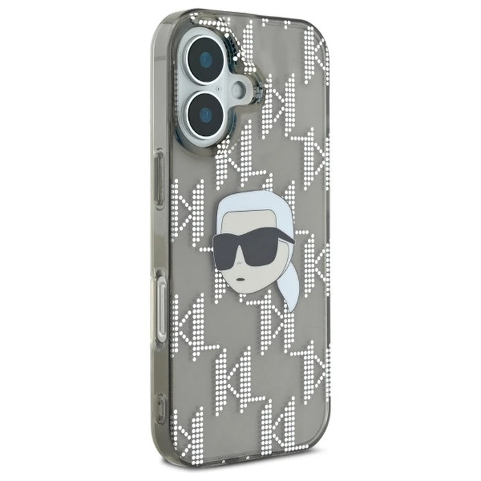Karl Lagerfeld Apple iPhone 16 hardcase IML Karl Head Electroplated black