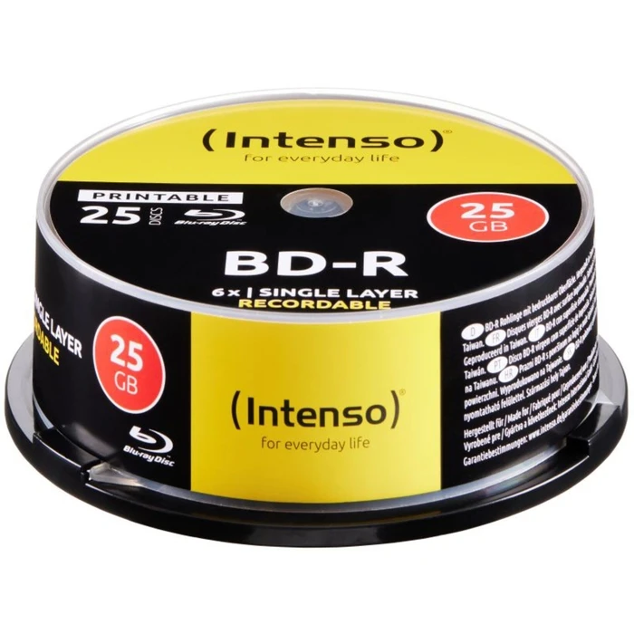 Intenso BD-R 25GB Printable 6x Cake Box 25 Pack (Model 5101114)
