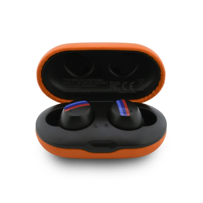 BMW M Metal Logo Wireless in-ear headphones Bluetooth TWS ENC orange