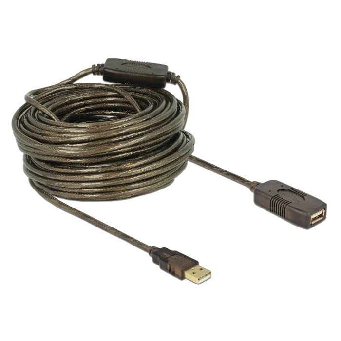 Καλώδιο USB Delock 2.0 αρσενικό σε θηλυκό 82690, active, 20m, μαύρο