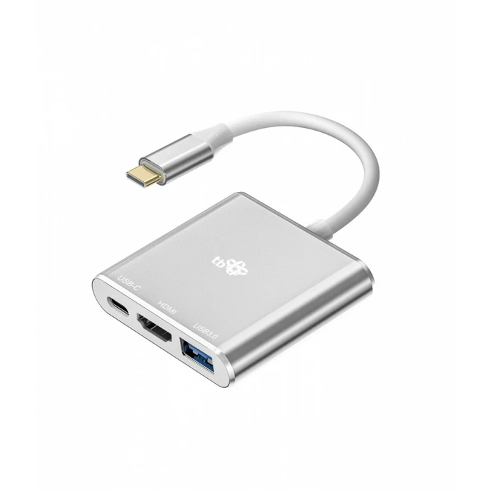 USB Hub Tb Usb C 3w1 - Hdmi, Usb, Pd Silver