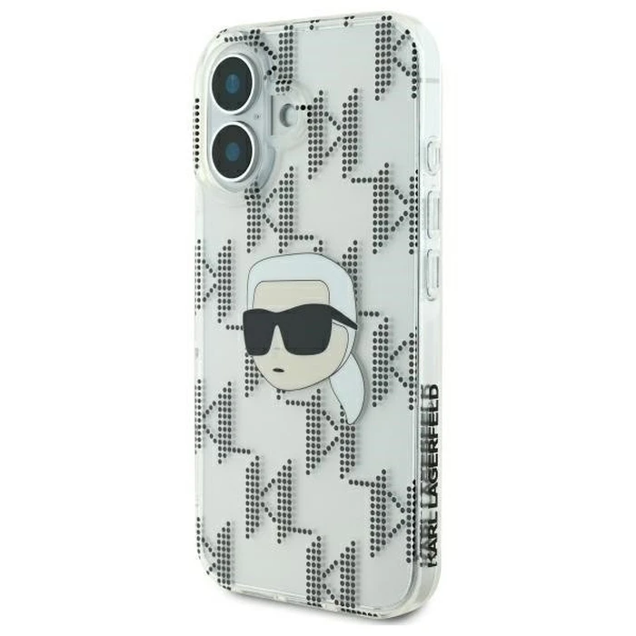 Karl Lagerfeld Apple iPhone 16 hardcase IML Karl Head Electroplated clear