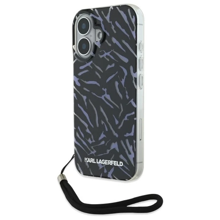 Karl Lagerfeld Apple iPhone 16 Zebra With Cord purple